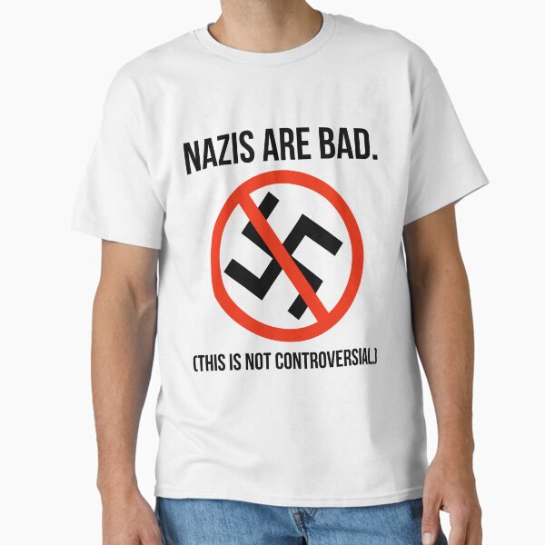 Vista previa del artículo con la obra «Los nazis son malos.», diseñado y vendido por Rachel the Artist .