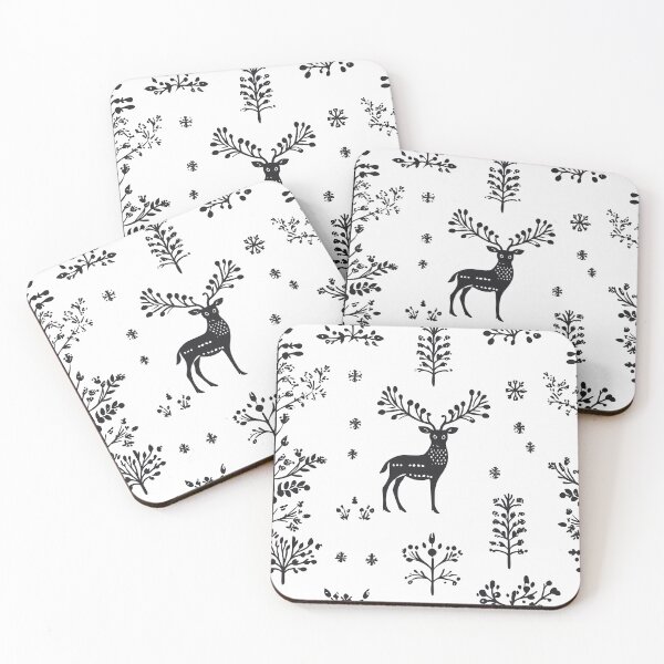 Item preview, Folklore Nature Nordic Reindeer Pattern designed and sold by north-sky.