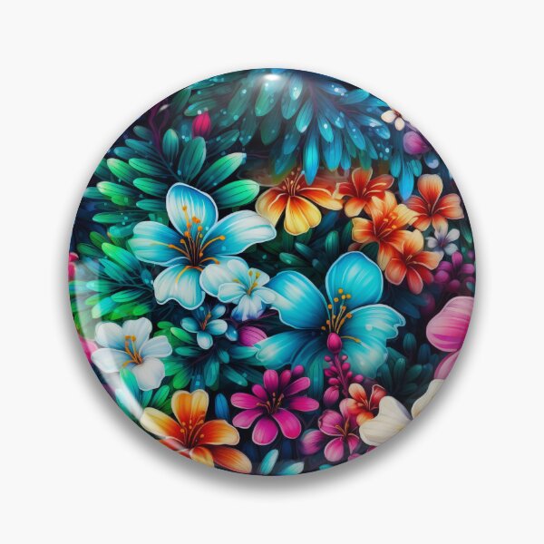 Item preview, Beautiful floral pattern with colorful flowers and leaves.  designed and sold by Zavdesign.