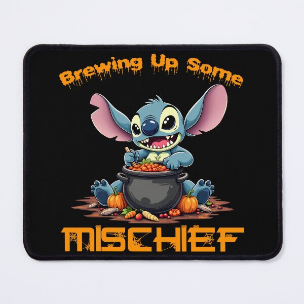 Item preview, Halloween Stitch: Brewing up Mischief - A funny Halloween design for Spooky Autumn Season designed and sold by TheInkyOwl-TIO.