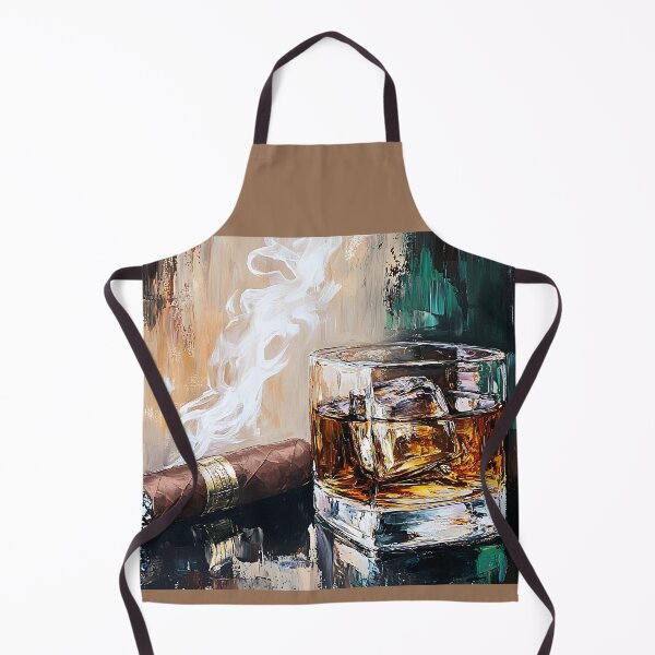 Item preview, Savor the Rich Indulgence of Whiskey and Cigars in Warm, Earthy Tones AI Generated designed and sold by OlfactoART Studio.