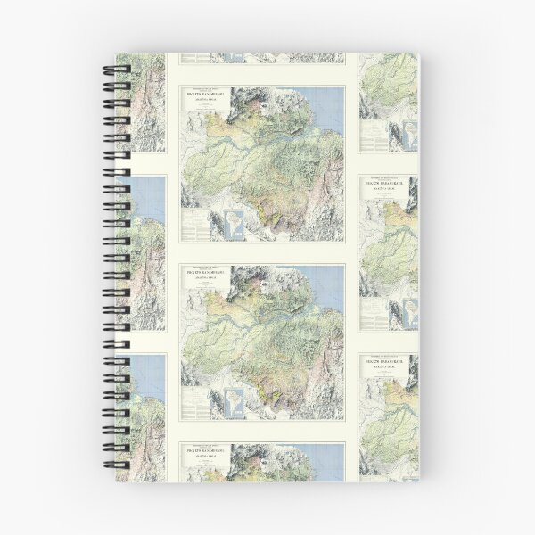 Item preview, 1983 Amazon Rainforest, Brazil, Shaded Relief Map 3D digitally rendered designed and sold by ThinkAboutMaps.