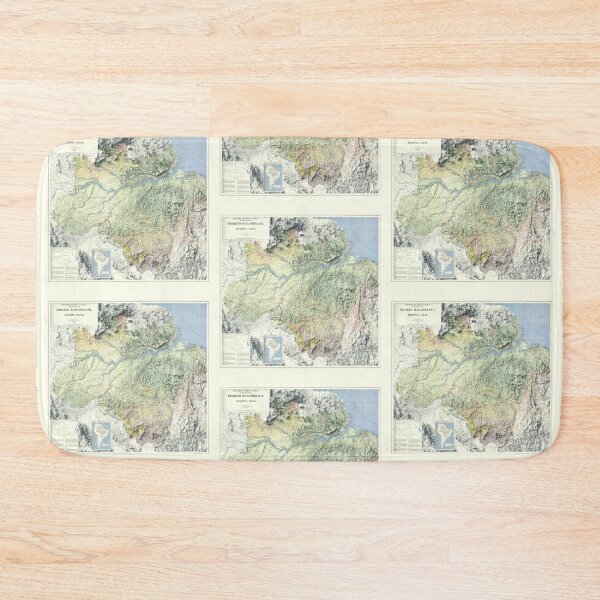 Item preview, 1983 Amazon Rainforest, Brazil, Shaded Relief Map 3D digitally rendered designed and sold by ThinkAboutMaps.