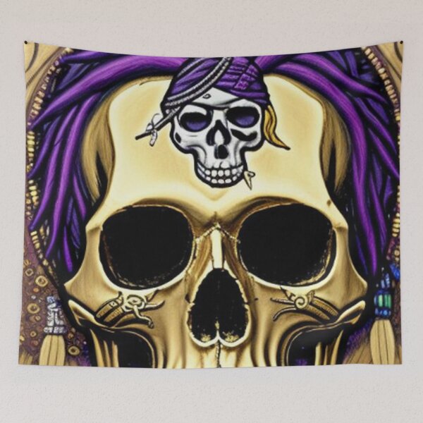 Item preview, Gold Pirate Skull  designed and sold by TheDarkWardrobe.