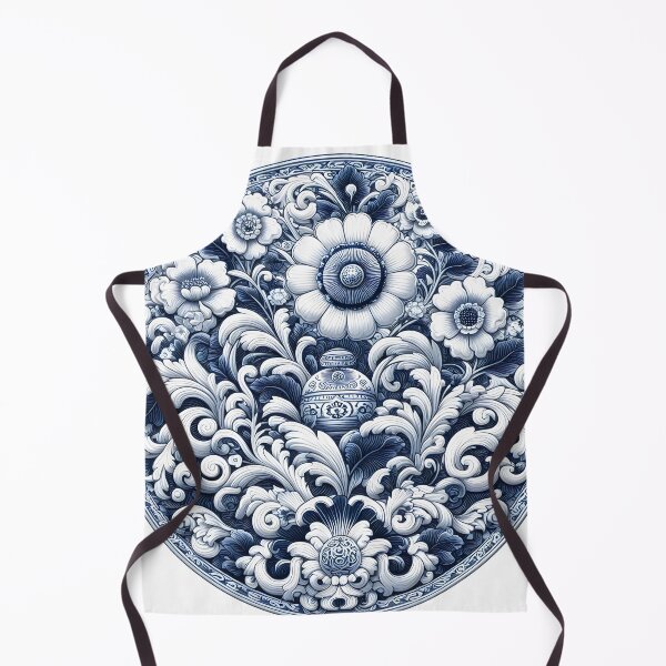 Item preview, white and blue porcelain pattern designed and sold by aliraweb.