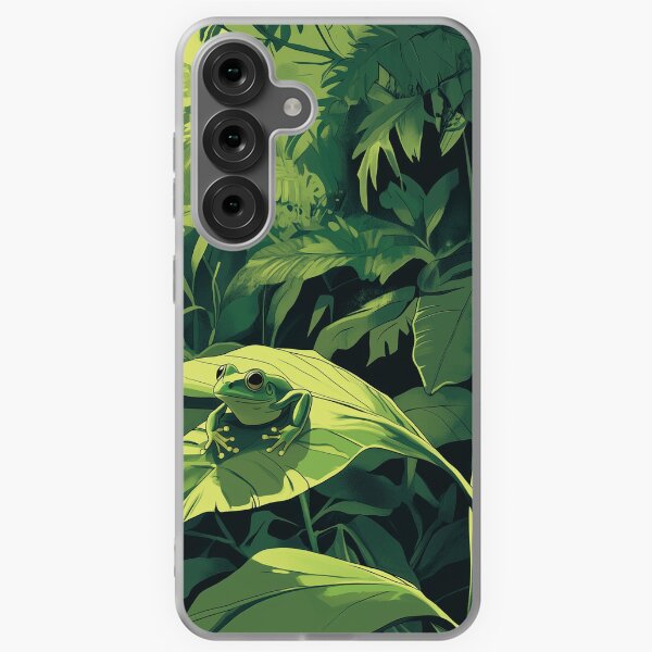 Item preview, A pleasant frog, chilling on a leaf in a lush jungle. designed and sold by Galp.