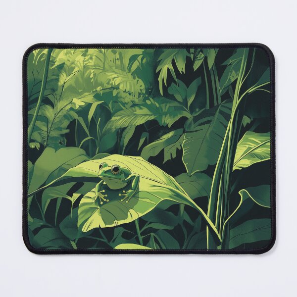 Item preview, A pleasant frog, chilling on a leaf in a lush jungle. designed and sold by Galp.