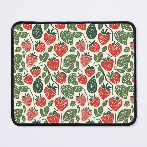 Item preview, Patrón de campos de fresas vintage | Diseño botánico retro designed and sold by MindFulStudios.