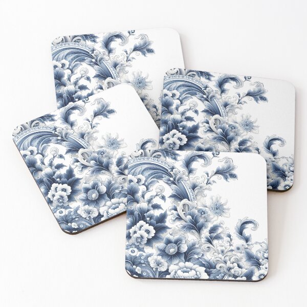 Item preview, blue flower wave designed and sold by aliraweb.