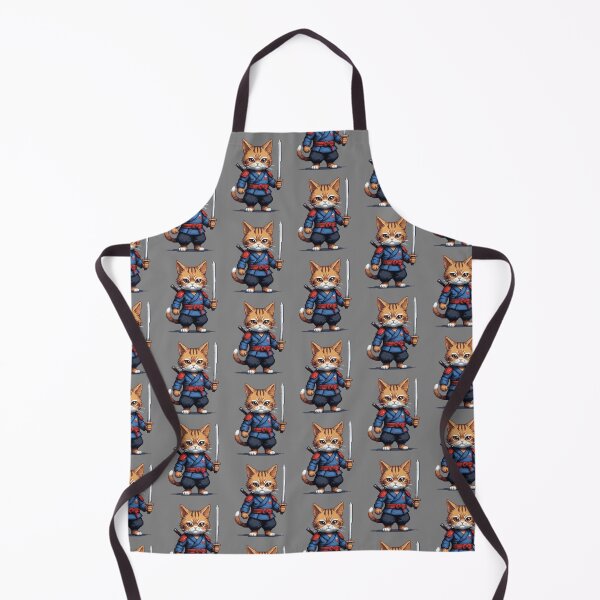 Item preview, Samurai Cat Pixel Art designed and sold by Nostalgia Busters.