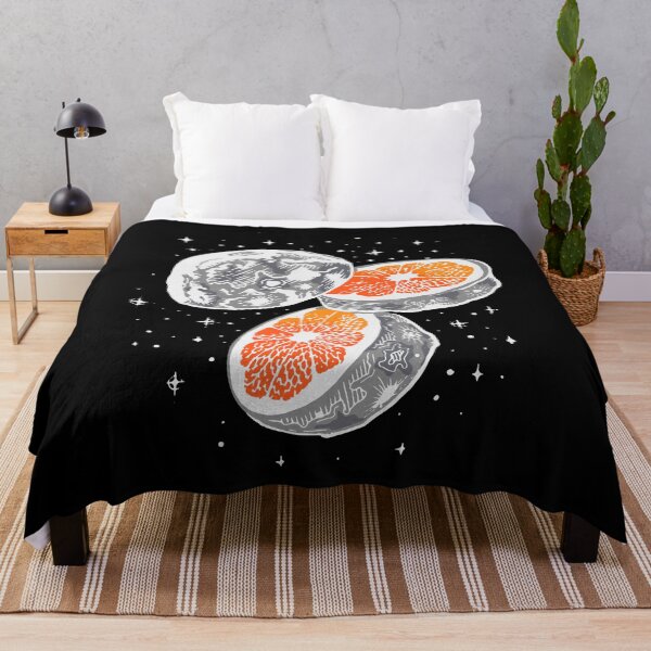Item preview, Moon Sliced with Orange Fruit | Starry Sky Backdrop designed and sold by TurtleDojo.