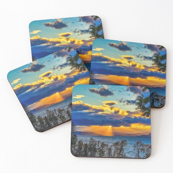 Item preview, Flathead Lake, Montana at golden sunset designed and sold by Travelways.
