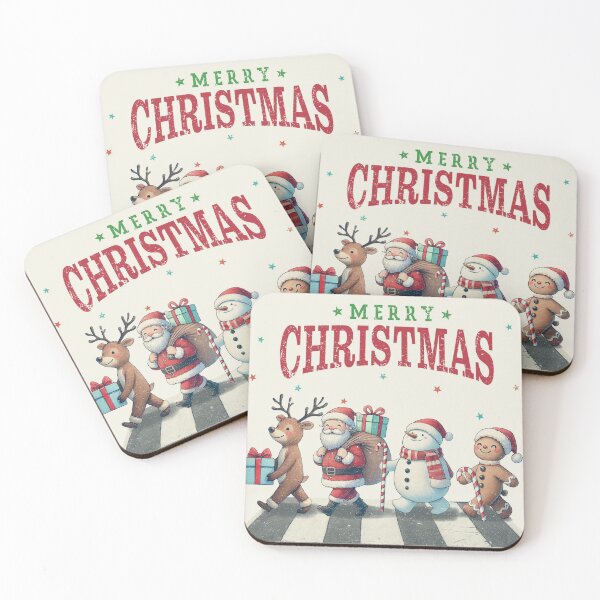 Item preview, Christmas Parade with Santa, Reindeer, Snowman & Gingerbreadman  designed and sold by sirenandscript.