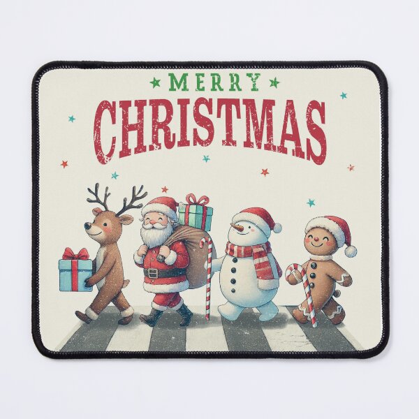 Item preview, Christmas Parade with Santa, Reindeer, Snowman & Gingerbreadman designed and sold by sirenandscript.
