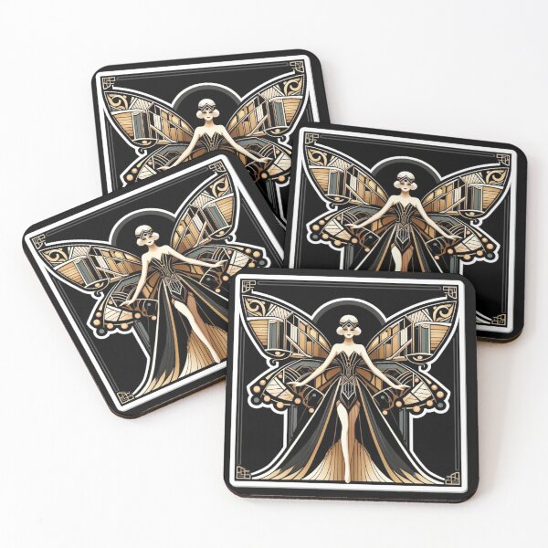 Item preview, Art Deco Fairy Print designed and sold by PinUpPizzazz.