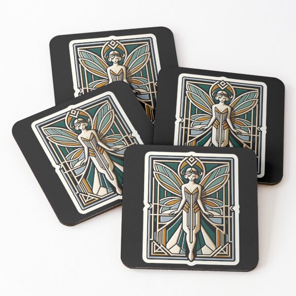 Item preview, Art Deco Fairy Print designed and sold by PinUpPizzazz.