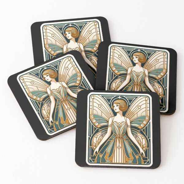 Item preview, Art Deco Fairy Print designed and sold by PinUpPizzazz.