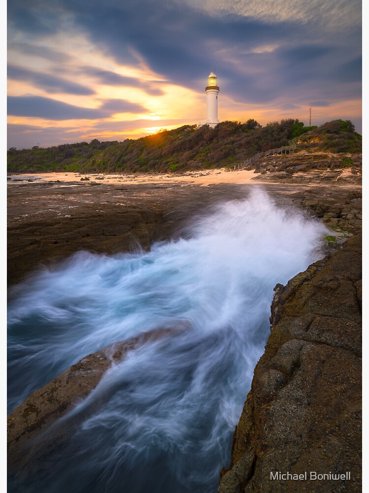Thumbnail 2 of 2, Art Board Print, Norah Head Lighthouse, Central Coast, New South Wales, Australia designed and sold by Chockstone.