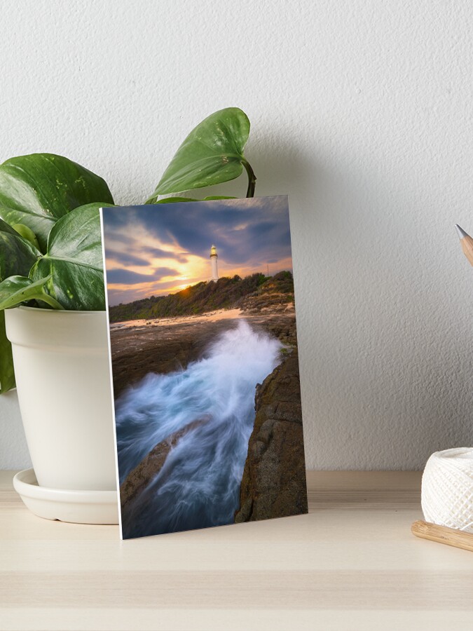 Thumbnail 1 of 2, Art Board Print, Norah Head Lighthouse, Central Coast, New South Wales, Australia designed and sold by Chockstone.