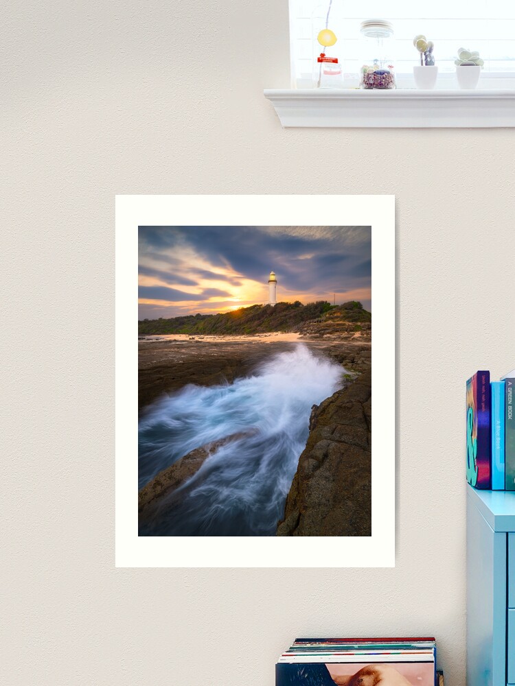 Thumbnail 2 of 3, Art Print, Norah Head Lighthouse, Central Coast, New South Wales, Australia designed and sold by Chockstone.