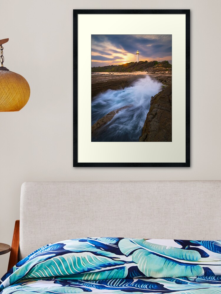 Thumbnail 2 of 7, Framed Art Print, Norah Head Lighthouse, Central Coast, New South Wales, Australia designed and sold by Chockstone.