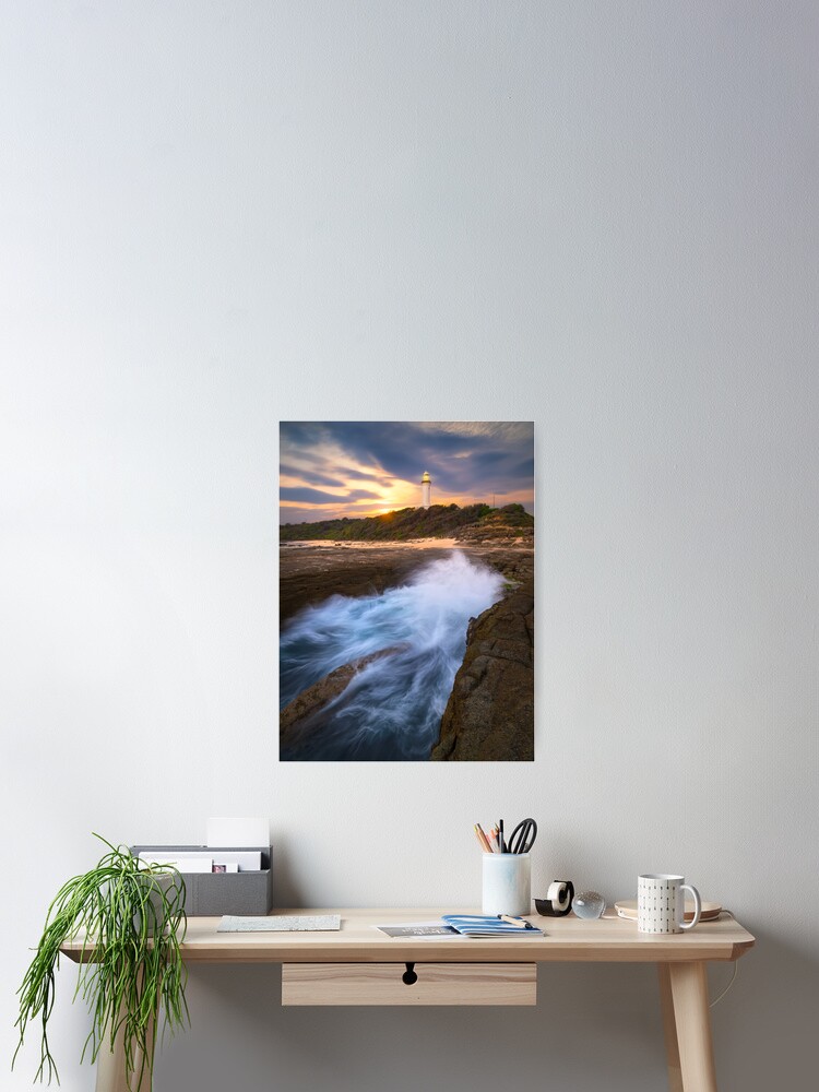 Thumbnail 2 of 3, Poster, Norah Head Lighthouse, Central Coast, New South Wales, Australia designed and sold by Chockstone.
