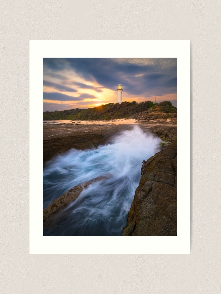 Thumbnail 1 of 3, Art Print, Norah Head Lighthouse, Central Coast, New South Wales, Australia designed and sold by Chockstone.