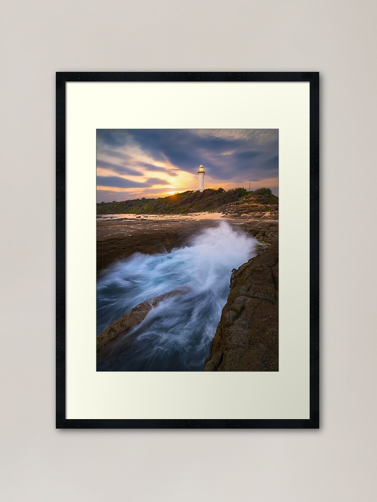 Thumbnail 1 of 7, Framed Art Print, Norah Head Lighthouse, Central Coast, New South Wales, Australia designed and sold by Chockstone.