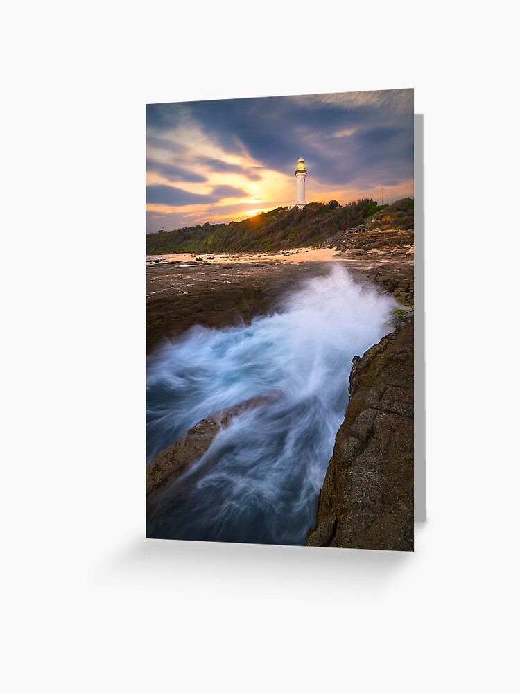Thumbnail 1 of 2, Greeting Card, Norah Head Lighthouse, Central Coast, New South Wales, Australia designed and sold by Chockstone.