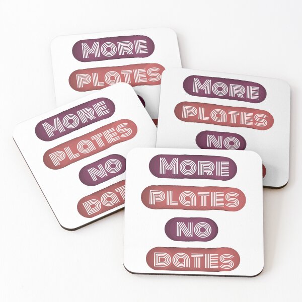 Item preview, More Plates No Dates - Gym Lover's Fitness Humor Design designed and sold by ArtsyExplorer.