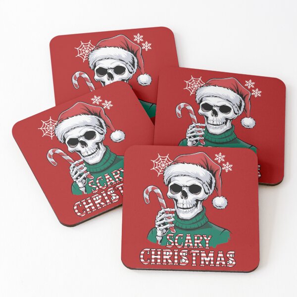 Item preview, Scary Christmas Santa Skeleton With Candy Cane designed and sold by BeansHotTees.