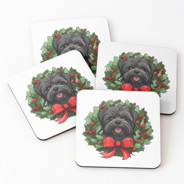 Item preview, Affenpinscher -  Christmas Wreath Dog designed and sold by wotsthis.