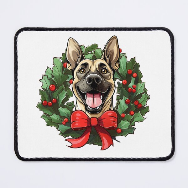 Item preview, Belgian Malinois dog - Christmas Wreath Dog designed and sold by wotsthis.
