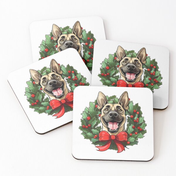 Item preview, Belgian Malinois dog -  Christmas Wreath Dog designed and sold by wotsthis.