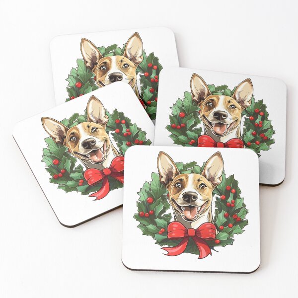 Item preview, Basenji -  Christmas Wreath Dog designed and sold by wotsthis.