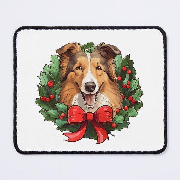 Item preview, Rough Collie -  Christmas Wreath Dog designed and sold by wotsthis.
