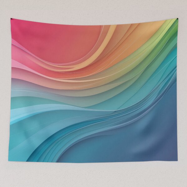 Item preview, Vibrant Gradient Wave Pattern in Bold Multicolor Shades designed and sold by ThreadQuirk.
