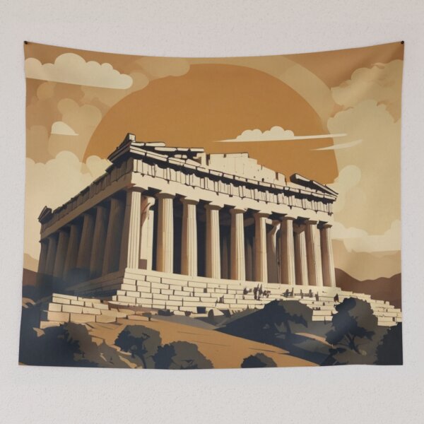 Item preview, 138 Parthenon Poster Design designed and sold by Alexis Art Collection.