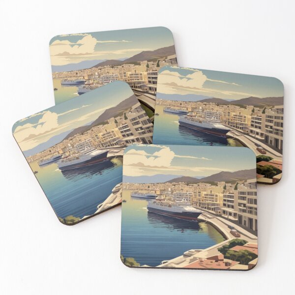 Item preview, 139 Piraeus Port Poster Design designed and sold by Alexis Art Collection.