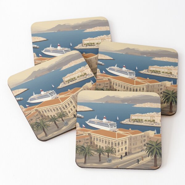 Item preview, 140 Piraeus Port Poster Design designed and sold by Alexis Art Collection.
