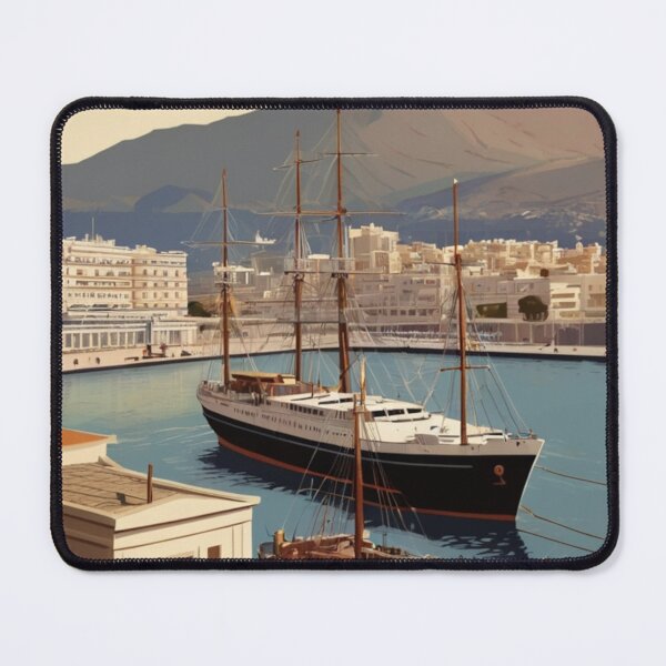 Item preview, 141 Piraeus Port Poster Design designed and sold by Alexis Art Collection.