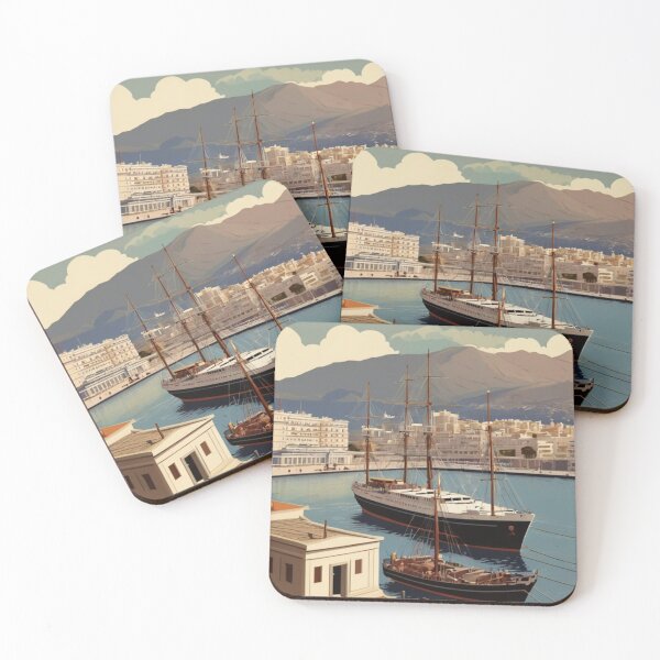 Item preview, 141 Piraeus Port Poster Design designed and sold by Alexis Art Collection.