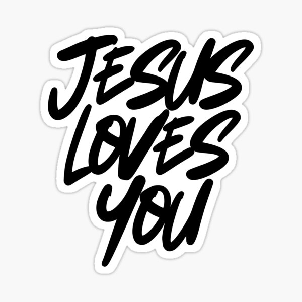Item preview, Jesus loves you designed and sold by christiandecals.