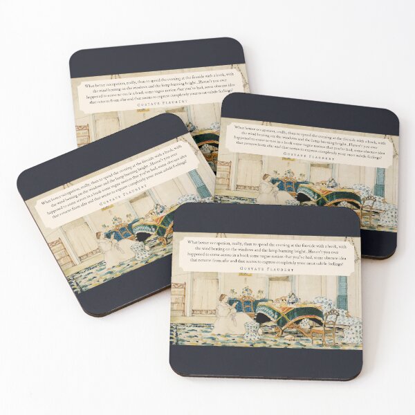 Item preview, Gustave Flaubert quote: What better occupation, really, than to spend the evening at the fireside with a book, with the wind beating on the windows designed and sold by artbleed.