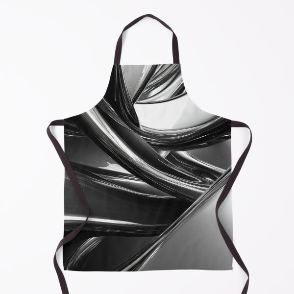 Item preview, Abstract Metallic Curves in Black and White designed and sold by lematworks.