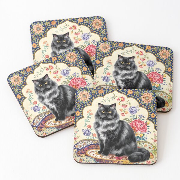 Item preview, Majestic Black Persian Cat Art designed and sold by Dshoppin.