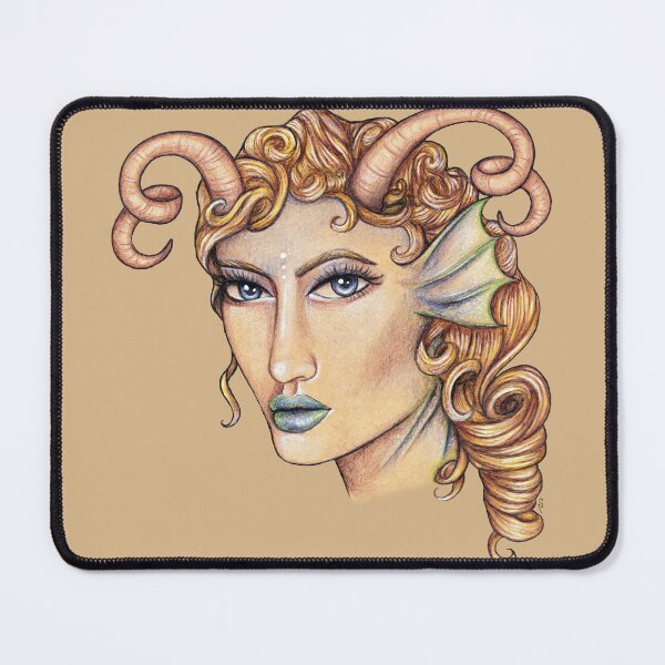 Item preview, Capricorn ♑ Astrological Fantasy Portrait designed and sold by Naomi Shingler Bialek.