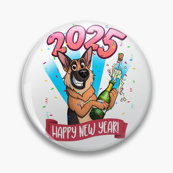 Item preview, 2025 happy new year german shepherd celebration edition designed and sold by polygrafix.