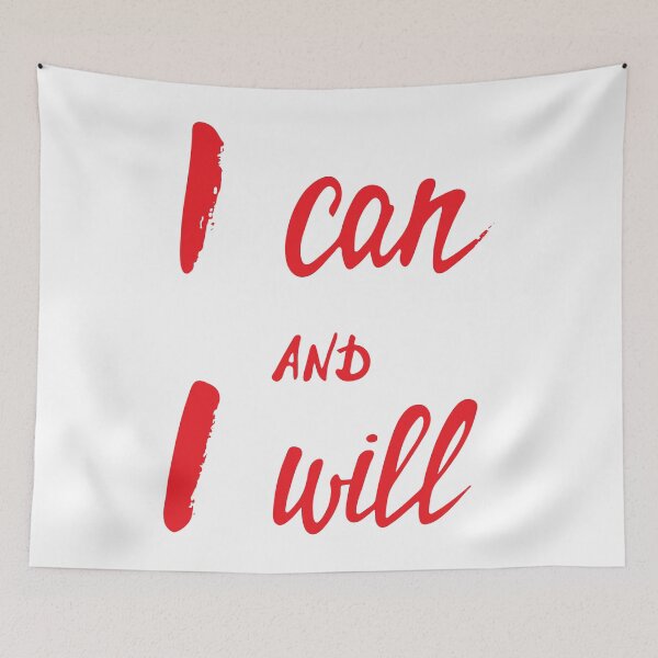 Item preview, I Can and I Will Startup Inspirational Quote designed and sold by ProjectX23.