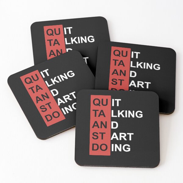 Item preview, Quit Talking and Start Doing – Motivational T-Shirt Design designed and sold by CreationbyNiki.
